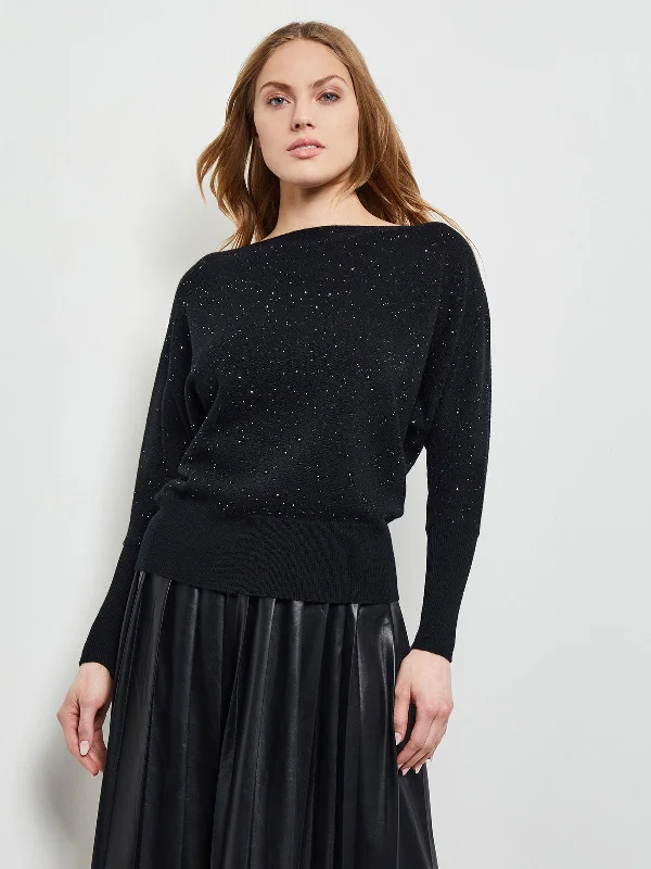 Cashmere – Luxurious, soft wool from goatsCashmere – Luxurious, soft wool from goatsDolman Sequin Cashmere Sweater, Black Cashmere – Luxurious, soft wool from goatsCashmere – Luxurious, soft wool from goatsDolman Sequin Cashmere Sweater, Black