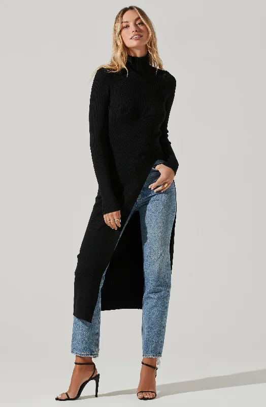 Chunky – Thick, oversized knit for a cozy lookChunky – Thick, oversized knit for a cozy lookHi Slit Turtleneck Sweater Chunky – Thick, oversized knit for a cozy lookChunky – Thick, oversized knit for a cozy lookHi Slit Turtleneck Sweater