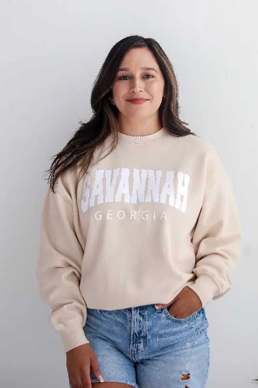 Waffle knit – Textured knit resembling a waffle patternWaffle knit – Textured knit resembling a waffle patternIvory Savannah Georgia Sweatshirt Waffle knit – Textured knit resembling a waffle patternWaffle knit – Textured knit resembling a waffle patternIvory Savannah Georgia Sweatshirt