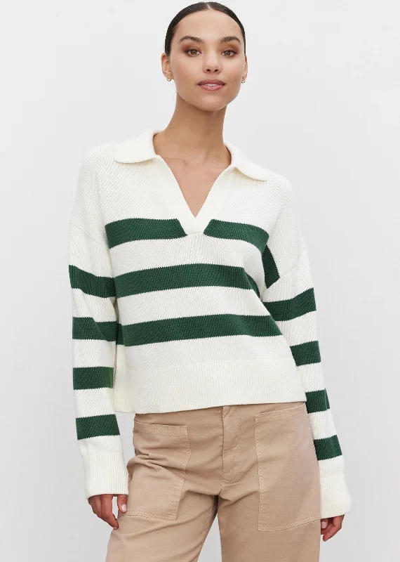Oversized – Loose-fitting, relaxed silhouetteOversized – Loose-fitting, relaxed silhouetteLucie Polo Top in Milk Forest Oversized – Loose-fitting, relaxed silhouetteOversized – Loose-fitting, relaxed silhouetteLucie Polo Top in Milk Forest