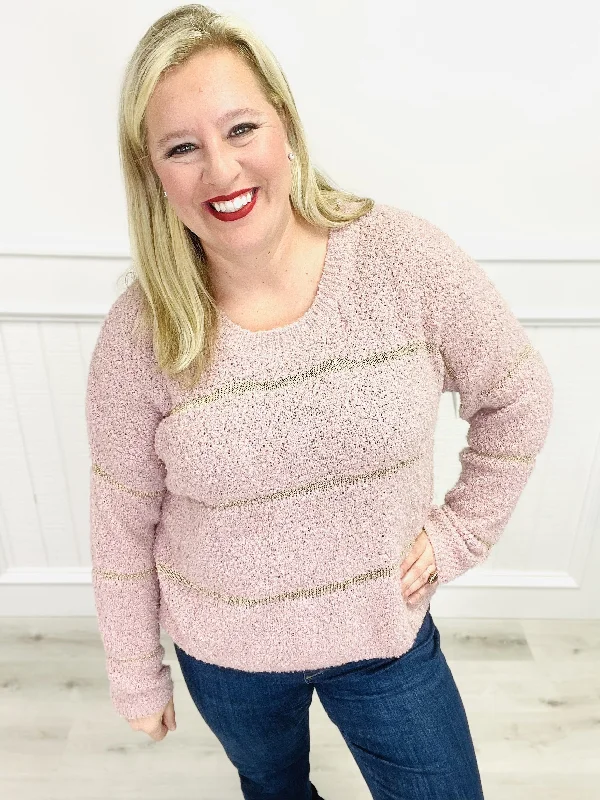 Long sleeve – Full-length sleevesLong sleeve – Full-length sleevesMetallic Stripe Sweater Long sleeve – Full-length sleevesLong sleeve – Full-length sleevesMetallic Stripe Sweater