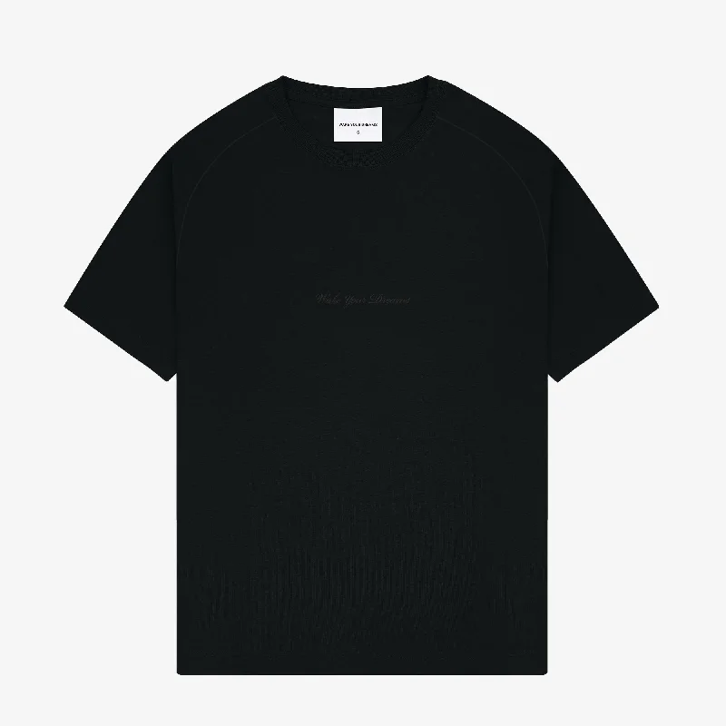 Vented hem – Slits or small openings at the bottom of the T-shirt for a relaxed fitVented hem – Slits or small openings at the bottom of the T-shirt for a relaxed fitWake Your Dreams | MOCK NECK { TWILIGHT BLACK Vented hem – Slits or small openings at the bottom of the T-shirt for a relaxed fitVented hem – Slits or small openings at the bottom of the T-shirt for a relaxed fitWake Your Dreams | MOCK NECK { TWILIGHT BLACK