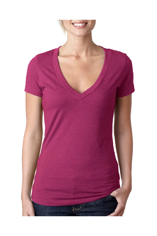 Vented hem – Slits or small openings at the bottom of the T-shirt for a relaxed fitVented hem – Slits or small openings at the bottom of the T-shirt for a relaxed fitNext Level Womens CVC Jersey Short Sleeve V-Neck T-Shirt - Lush Pink - Closeout Vented hem – Slits or small openings at the bottom of the T-shirt for a relaxed fitVented hem – Slits or small openings at the bottom of the T-shirt for a relaxed fitNext Level Womens CVC Jersey Short Sleeve V-Neck T-Shirt - Lush Pink - Closeout