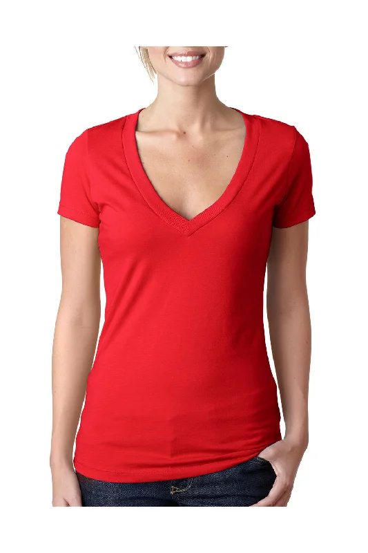 Plain/basic – Solid color, no graphics or designsPlain/basic – Solid color, no graphics or designsNext Level Womens CVC Jersey Short Sleeve V-Neck T-Shirt - Red - Closeout Plain/basic – Solid color, no graphics or designsPlain/basic – Solid color, no graphics or designsNext Level Womens CVC Jersey Short Sleeve V-Neck T-Shirt - Red - Closeout