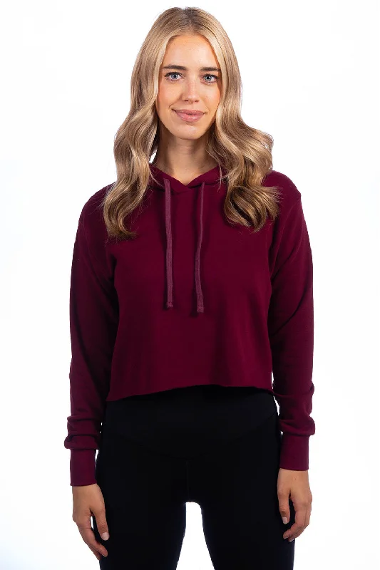 Fleece-lined – Soft, warm interior lining made from fleece materialFleece-lined – Soft, warm interior lining made from fleece materialNext Level Womens Cropped Hooded Sweatshirt Hoodie - Maroon Fleece-lined – Soft, warm interior lining made from fleece materialFleece-lined – Soft, warm interior lining made from fleece materialNext Level Womens Cropped Hooded Sweatshirt Hoodie - Maroon