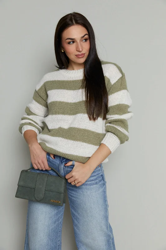 Boxy – Square, loose shapeBoxy – Square, loose shapePenelope Striped Sweater - Willow Boxy – Square, loose shapeBoxy – Square, loose shapePenelope Striped Sweater - Willow