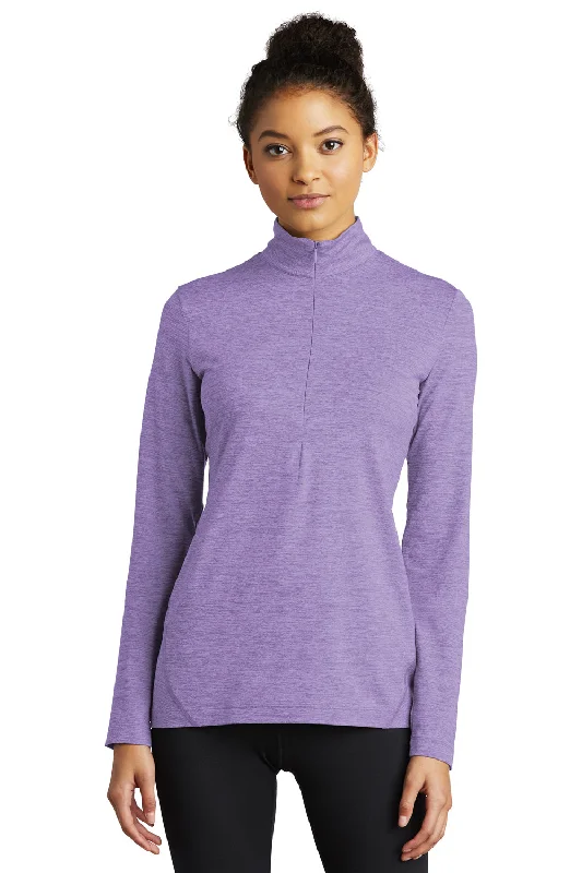 Fitted – Snug, form-fitting styleFitted – Snug, form-fitting styleSport-Tek Womens Exchange 1.5 Long Sleeve 1/4 Zip T-Shirt - Heather Hyacinth Purple Fitted – Snug, form-fitting styleFitted – Snug, form-fitting styleSport-Tek Womens Exchange 1.5 Long Sleeve 1/4 Zip T-Shirt - Heather Hyacinth Purple