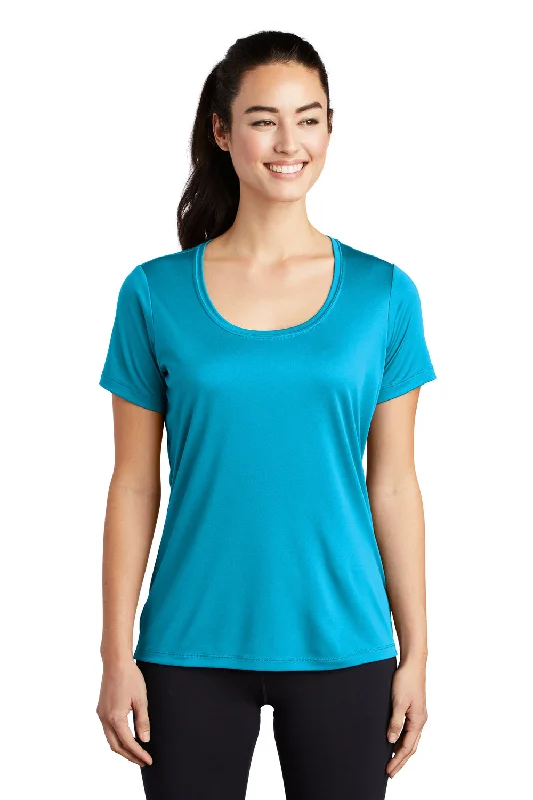 Crop – Shortened length, typically above the waistCrop – Shortened length, typically above the waistSport-Tek Womens Moisture Wicking Short Sleeve Scoop Neck T-Shirt - Sapphire Blue Crop – Shortened length, typically above the waistCrop – Shortened length, typically above the waistSport-Tek Womens Moisture Wicking Short Sleeve Scoop Neck T-Shirt - Sapphire Blue