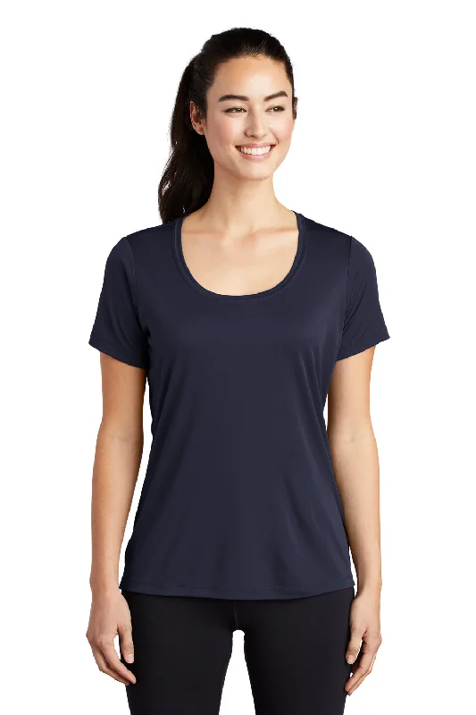 Tunic – Longer T-shirt, often reaching the hips or thighs, worn as a tunic topTunic – Longer T-shirt, often reaching the hips or thighs, worn as a tunic topSport-Tek Womens Moisture Wicking Short Sleeve Scoop Neck T-Shirt - True Navy Blue