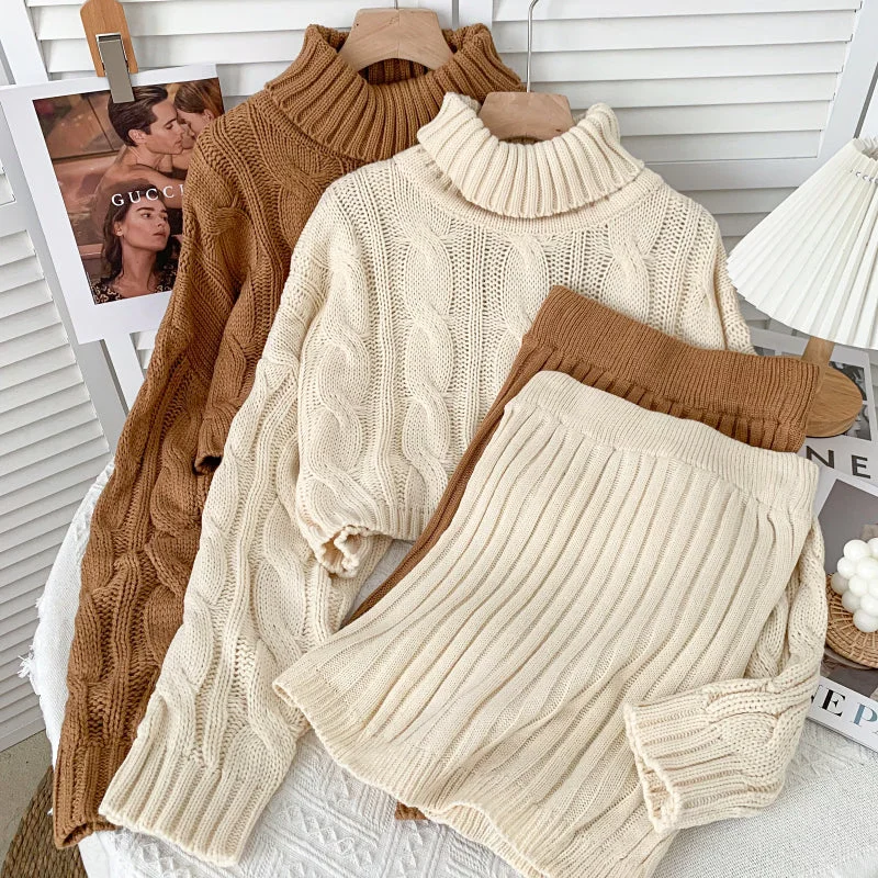 Pullover – Sweater without buttons or zippers, worn over the headPullover – Sweater without buttons or zippers, worn over the headTurtleneck Cable Knit Cropped Sweater & Skirt Knit Set (4 Colors) Pullover – Sweater without buttons or zippers, worn over the headPullover – Sweater without buttons or zippers, worn over the headTurtleneck Cable Knit Cropped Sweater & Skirt Knit Set (4 Colors)