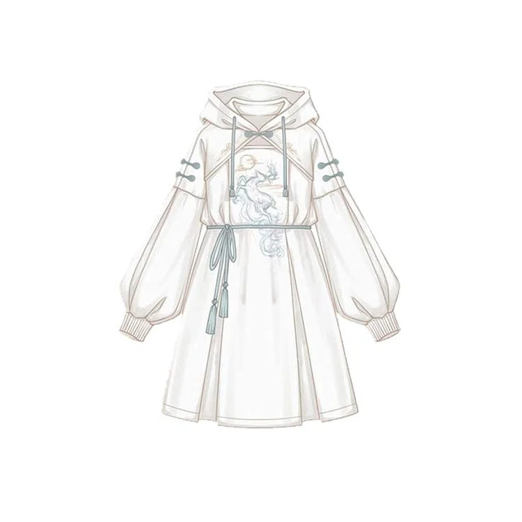 White Hooded Dress