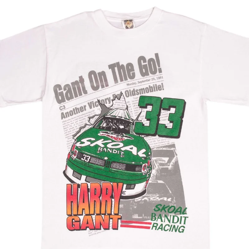 Cotton blend – Mix of cotton and synthetic fabrics for softness and durabilityCotton blend – Mix of cotton and synthetic fabrics for softness and durabilityVINTAGE NASCAR HARRY GANT 1991 TEE SHIRT SIZE MEDIUM MADE IN USA Cotton blend – Mix of cotton and synthetic fabrics for softness and durabilityCotton blend – Mix of cotton and synthetic fabrics for softness and durabilityVINTAGE NASCAR HARRY GANT 1991 TEE SHIRT SIZE MEDIUM MADE IN USA