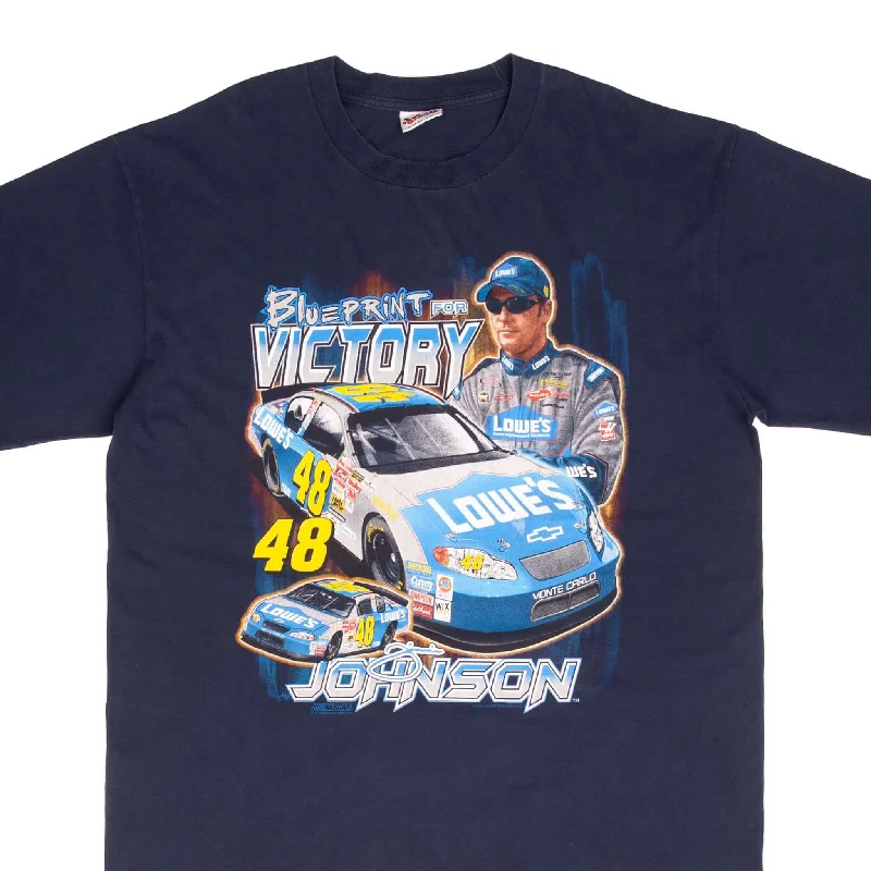 Fitted – Snug, form-fitting styleFitted – Snug, form-fitting styleVINTAGE NASCAR JIMMIE JOHNSON LOWE'S TEE SHIRT 2003 SIZE XL Fitted – Snug, form-fitting styleFitted – Snug, form-fitting styleVINTAGE NASCAR JIMMIE JOHNSON LOWE'S TEE SHIRT 2003 SIZE XL