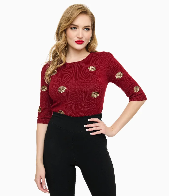 Cable knit – Featuring textured, braided patternsCable knit – Featuring textured, braided patternsVoodoo Vixen Burgundy Hedgehogs Sweater Cable knit – Featuring textured, braided patternsCable knit – Featuring textured, braided patternsVoodoo Vixen Burgundy Hedgehogs Sweater