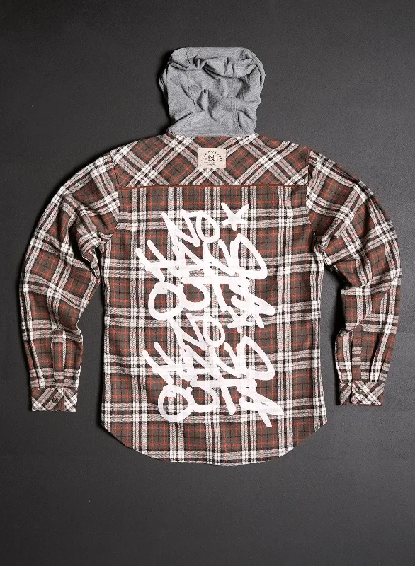 Cropped hoodie – Shortened hoodie that sits above the waistCropped hoodie – Shortened hoodie that sits above the waistWOMEN'S HOODED NO HANDOUTS X FOREVER FLANNEL - ORANGE Cropped hoodie – Shortened hoodie that sits above the waistCropped hoodie – Shortened hoodie that sits above the waistWOMEN'S HOODED NO HANDOUTS X FOREVER FLANNEL - ORANGE
