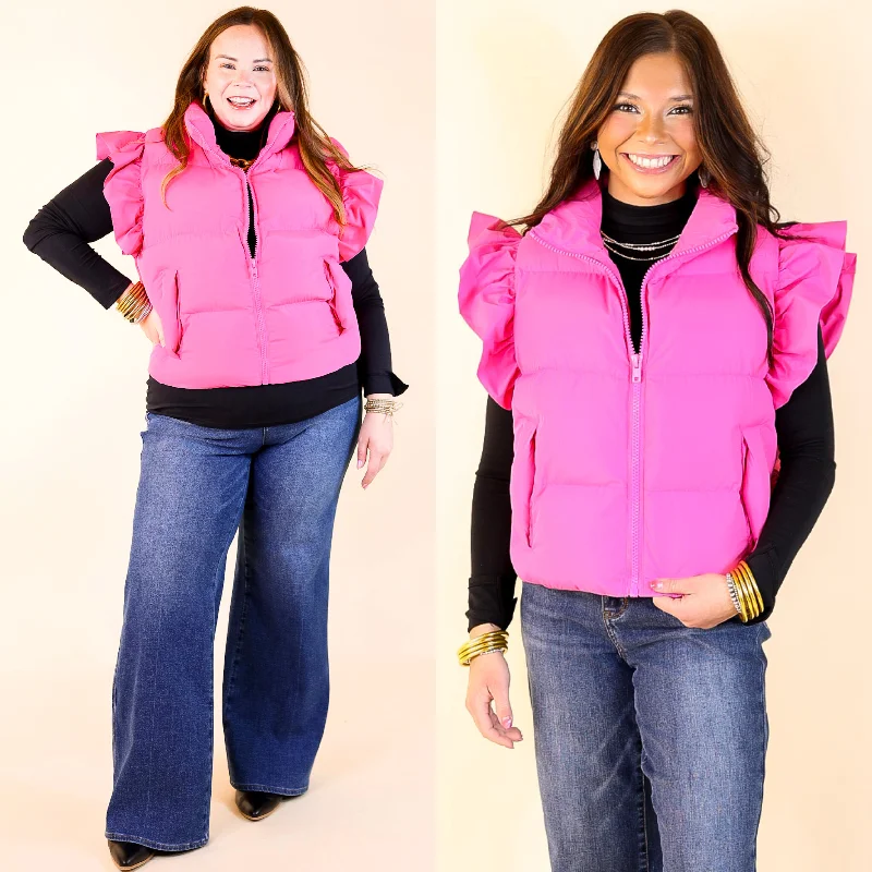 women's waistcoats that are sustainable and eco-friendlywomen's waistcoats that are sustainable and eco-friendlyAll Season Long Ruffle Sleeve Puffer Vest in Hot Pink women's waistcoats that are sustainable and eco-friendlywomen's waistcoats that are sustainable and eco-friendlyAll Season Long Ruffle Sleeve Puffer Vest in Hot Pink
