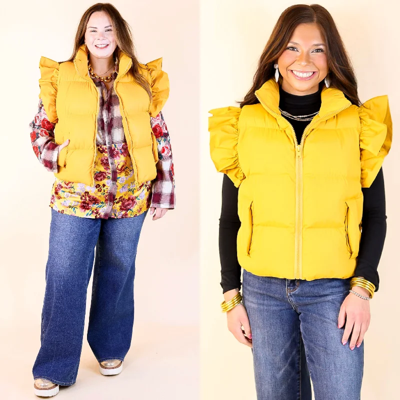 women's waistcoats that are affordable yet stylishwomen's waistcoats that are affordable yet stylishAll Season Long Ruffle Sleeve Puffer Vest in Mustard Yellow women's waistcoats that are affordable yet stylishwomen's waistcoats that are affordable yet stylishAll Season Long Ruffle Sleeve Puffer Vest in Mustard Yellow