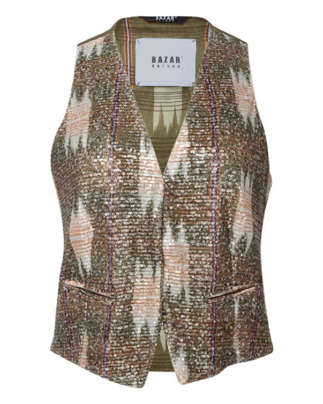 women's waistcoats that are available in multiple colorswomen's waistcoats that are available in multiple colorsIkat Plaid Printed Paillettes Vest women's waistcoats that are available in multiple colorswomen's waistcoats that are available in multiple colorsIkat Plaid Printed Paillettes Vest