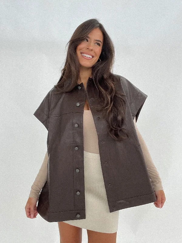 women's waistcoats for winterwomen's waistcoats for winterBrown Oversized Leather Vest women's waistcoats for winterwomen's waistcoats for winterBrown Oversized Leather Vest