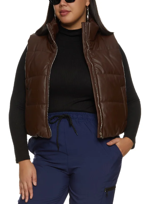 women's waistcoats that are fast-dryingwomen's waistcoats that are fast-dryingPlus Size Faux Leather Zip Front Puffer Vest women's waistcoats that are fast-dryingwomen's waistcoats that are fast-dryingPlus Size Faux Leather Zip Front Puffer Vest
