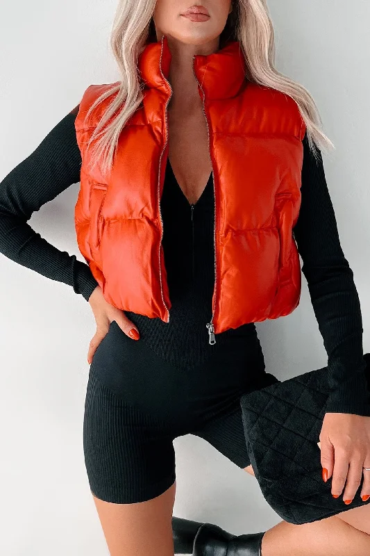 women's waistcoats that are must-haves for the fall and winter seasons.women's waistcoats that are must-haves for the fall and winter seasons.Cool On Command Faux Leather Puffer Vest (Red) women's waistcoats that are must-haves for the fall and winter seasons.women's waistcoats that are must-haves for the fall and winter seasons.Cool On Command Faux Leather Puffer Vest (Red)