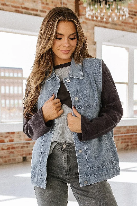 women's waistcoats with round neckswomen's waistcoats with round necksMayci Loose Denim Vest women's waistcoats with round neckswomen's waistcoats with round necksMayci Loose Denim Vest