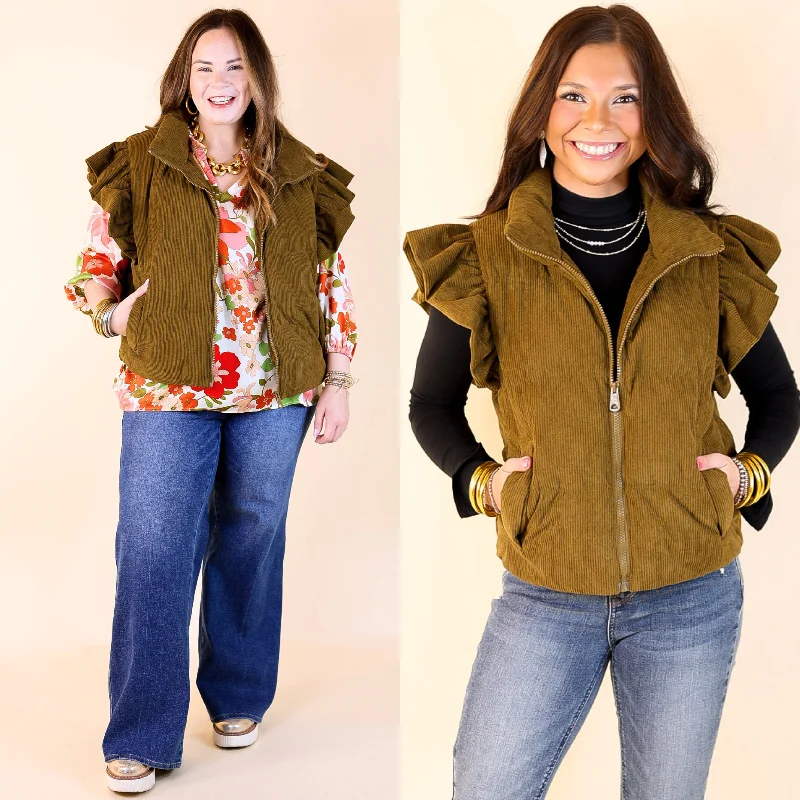 women's waistcoats that are wrinkle-resistantwomen's waistcoats that are wrinkle-resistantWinter Wanderlust Corduroy Puffer Vest with Ruffle Sleeves in Olive Green women's waistcoats that are wrinkle-resistantwomen's waistcoats that are wrinkle-resistantWinter Wanderlust Corduroy Puffer Vest with Ruffle Sleeves in Olive Green